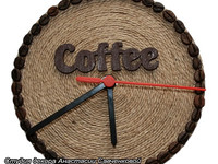 Настенные часы из кофе Coffee-time