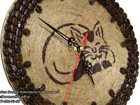 cl17-mini Часы из кофе и шпагата Мурка