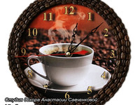 Часы из кофейных зерен Jeda